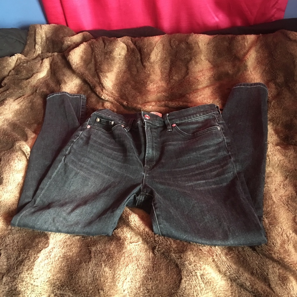 J.Crew 9” High Rise Toothpick Denim Black 32